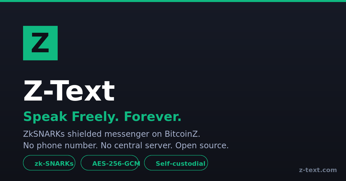 Z-TEXT — The only messenger that scores 100. Why Signal, Telegram, WhatsApp and Session fall short.